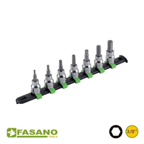 FG 149H_S7 new Σετ καρυδάκια μύτες εξάγωνες 3/8" FASANO