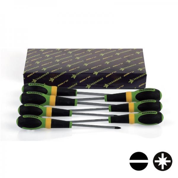 !FG 22-S7 Σετ κατσαβίδια Ίσια Pozidrive σε κουτί