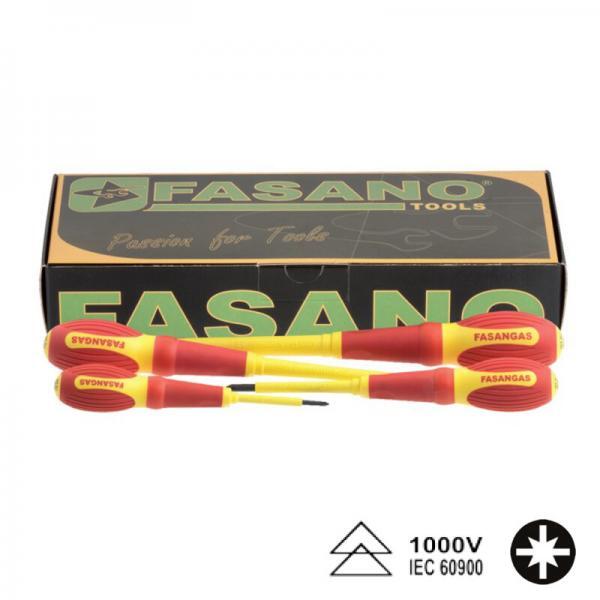 !FG 22E-SZ4 Σετ κατσαβίδια Pozidrive μονωμένα FASANO