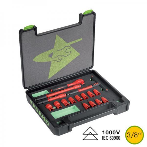 !FG 624E-S16 Σετ καρυδάκια-καστάνια-προεκτάσεις-ταφ μονωμένα 3/8"