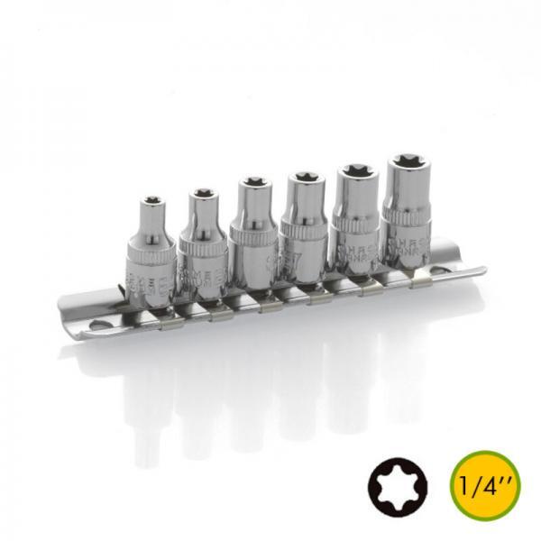 !FG 624TX-S6 Σετ καρυδάκια Torx ράγα συγκράτησης 1/4"