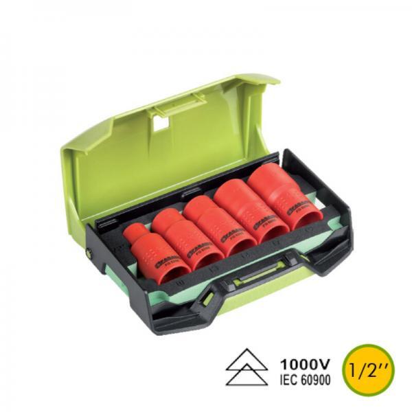 !FG 625E-S5 Σετ καρυδάκια μονωμένα σε κασετίνα 1/2"