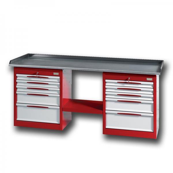 !FG132-R2 Πάγκος εργασίας 2m 10 συρτάρια FASANO