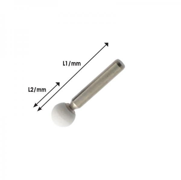 !FGA 338-MO3 Πέτρα λείανσης με αξονάκι δραπάνου σφαιρική