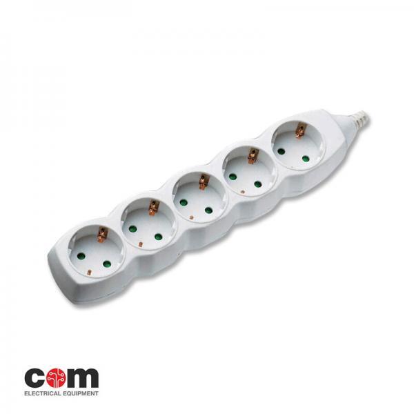 03_30000 Πολύπριζα ασφαλείας λευκά χωρίς διακόπτη