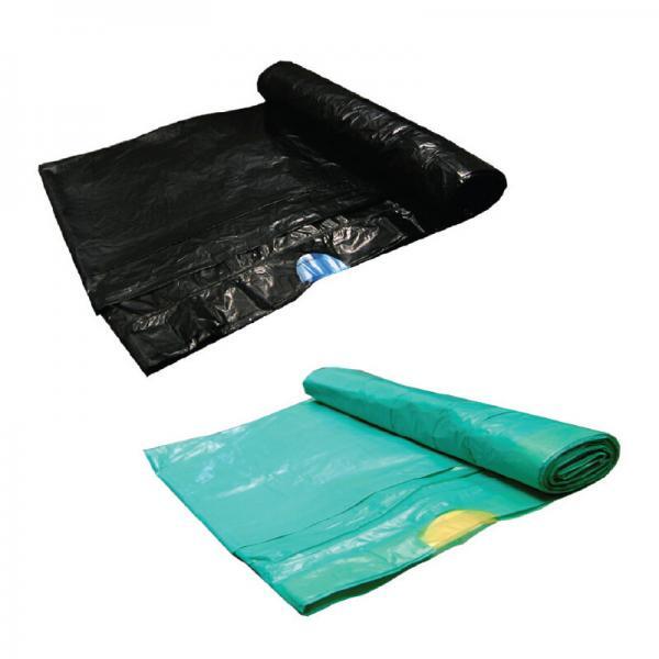 !65.27052075-BLACK Σακούλες απορριμμάτων σε ρολό με κορδόνι