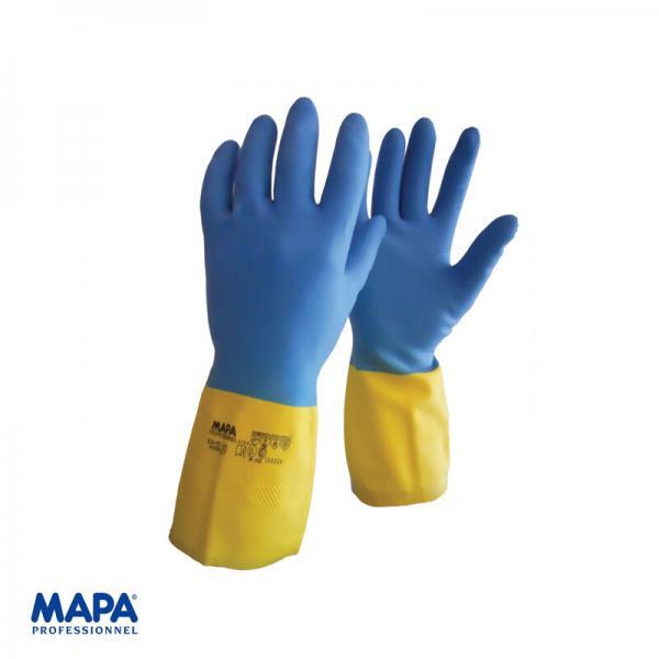 8260-050 Γάντια χημικών φυσικό ελαστικό ενισχυμένα αντιολισθητικά