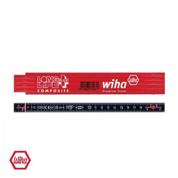 !02.410 200 5 Μέτρο πτυσσόμενο κόκκινο/μαύρο LongLife 2m WIHA