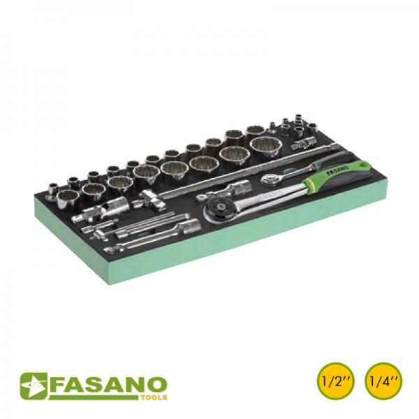 FG 100_21G Σετ καρυδάκια ίντσας 1/2"-1/4" εξαρτήματα FASANO