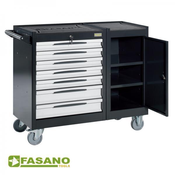 FG 105D_5G Εργαλειοφόρος τροχήλατος συρτάρια και πλαϊνή ραφιέρα