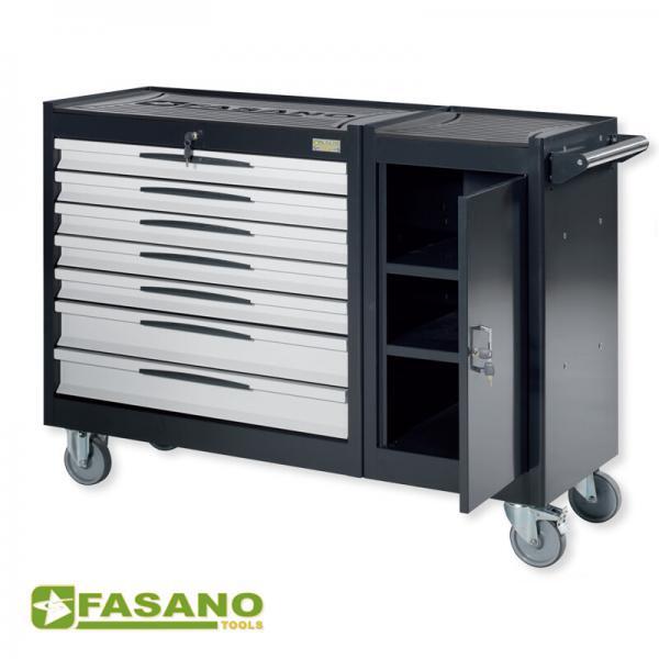 FG 109D_6G Εργαλειοφόρος τροχήλατος Long συρτάρια και ραφιέρα