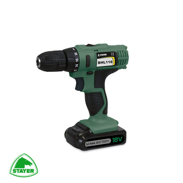 BHL118K Δραπανοκατσάβιδο μπαταρίας 18V STAYER GREEN