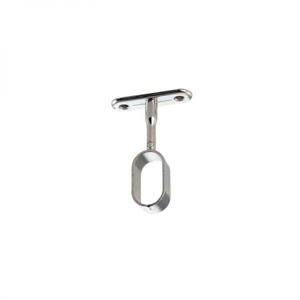 Στήριγμα σωλήνα ντουλάπας οβάλ ρυθμιζόμενο νίκελ