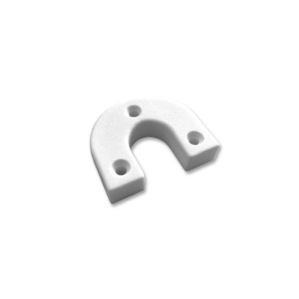 04-7388 Στήριγμα πλαστικό πέταλο στρογγυλής σωλήνας ντουλάπας