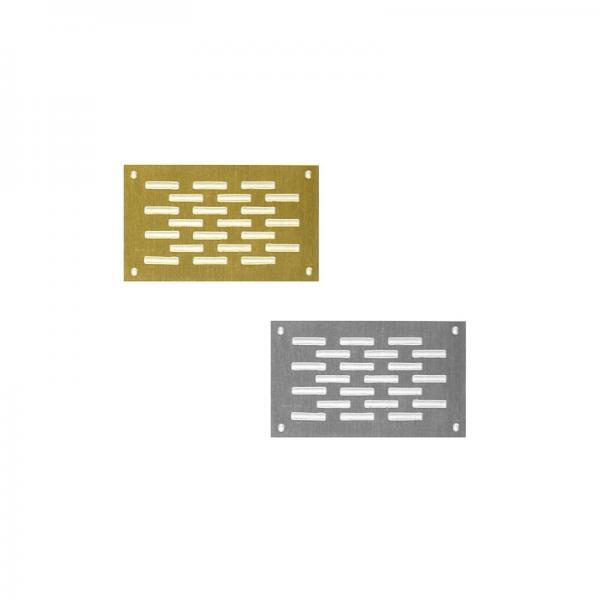 07-3011 Εξαεριστήρας αλουμινίου πατωμάτων μονή περσίδα 5×8.5cm