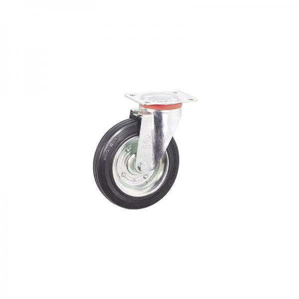 09-8611 Ρόδες βιομηχανικές περιστρεφόμενες χωρίς φρένο μαύρες