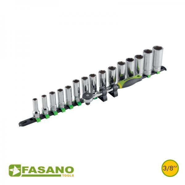 FG 624L_S16 Σετ καρυδάκια εξάγωνα μακριά 3/8" καστάνια