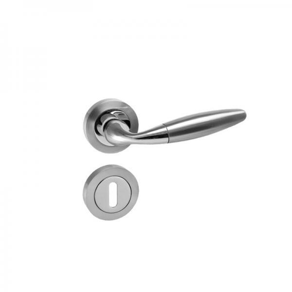 06-5022 Πόμολο ροζέτα στρογγυλό Νº157 νίκελ ματ