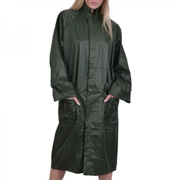 5000-040 Καπαρτίνα αδιάβροχη χακί κουκούλα POLYAMIDE