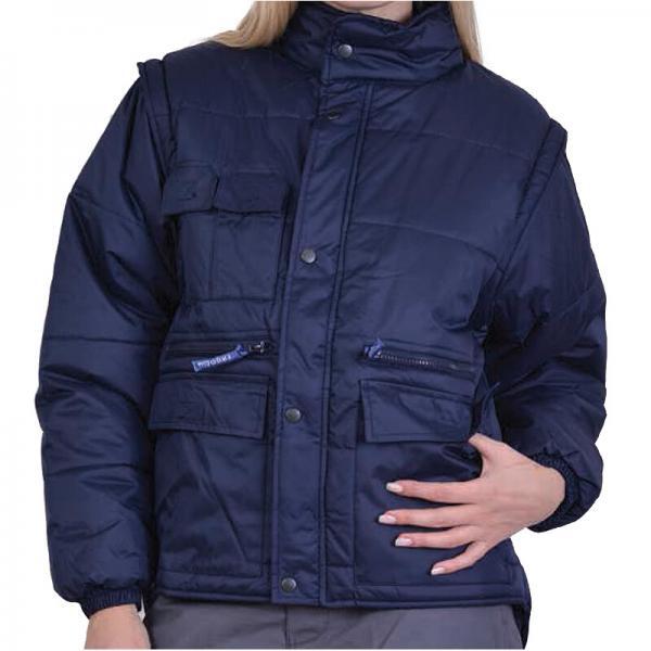 5301-200 Τζάκετ ψύχους μπλε αδιάβροχο αποσπώμενα μανίκια