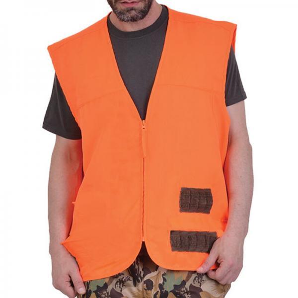 5370-280 Γιλέκο κυνηγών πορτοκαλί με τσέπη ασυρμάτου