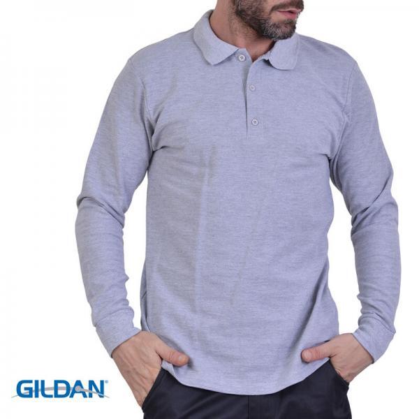 5911-051 Μπλουζάκι βαμβακερό μακρύ μανίκι τύπου POLO