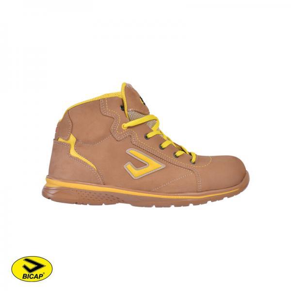 7116-030 Μποτάκια δερμάτινα ασφαλείας S3 μπεζ BICAP
