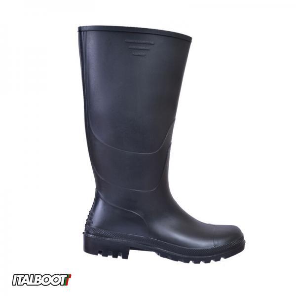 7800-030 Γαλότσα γόνατος pvc βαμβακερή επένδυση μαύρη