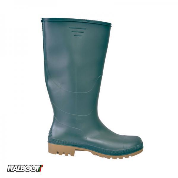 7802-030 Γαλότσα γόνατος pvc βαμβακερή επένδυση πράσινη