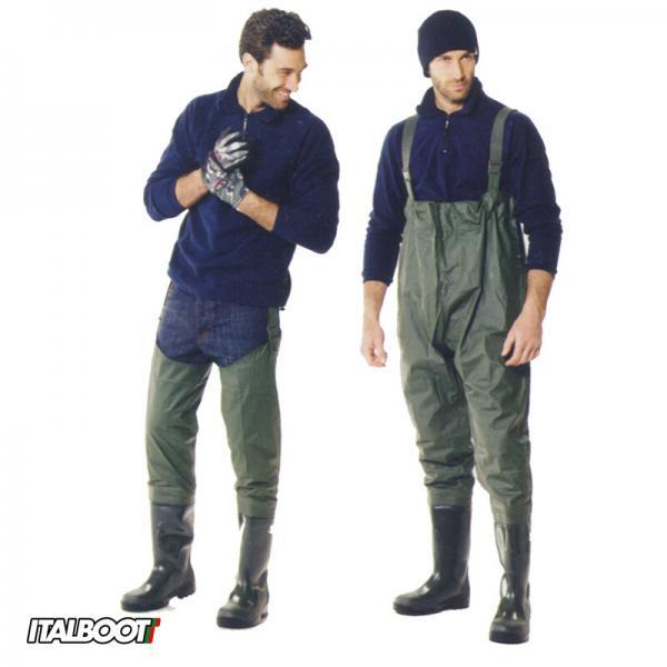 7870-030 Γαλότσες εργασίας στήθους PVC ενσωματωμένο παντελόνι