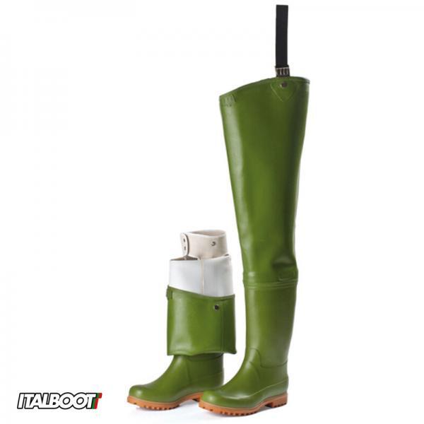 7871-030 Γαλότσες εργασίας μηρού pvc βαμβακερή επένδυση