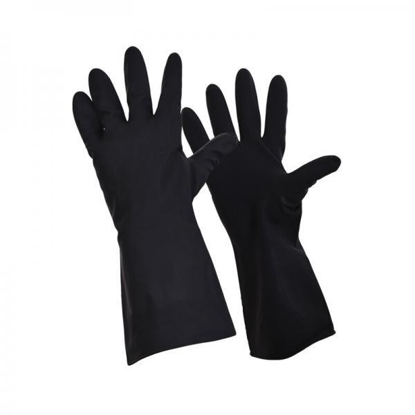 8000-010 Γάντια φυσκού ελαστικού Latex μαύρα αντιολισθητικά