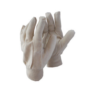 Γάντια εργασίας πάνινα με πλεκτή μανσέτα