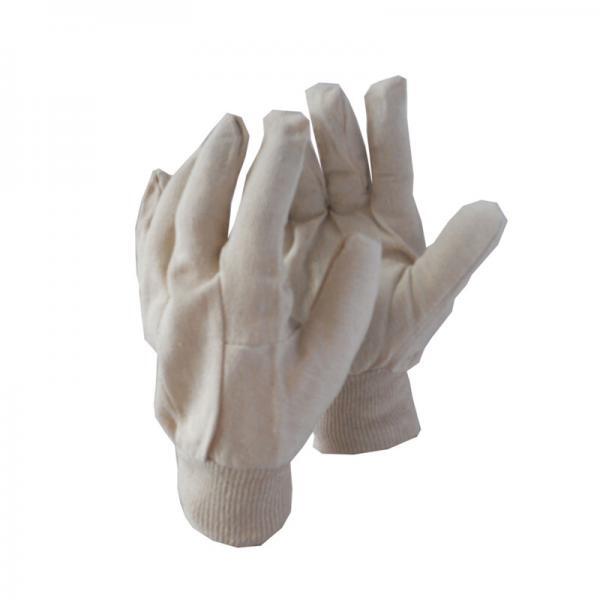 Γάντια εργασίας πάνινα με πλεκτή μανσέτα