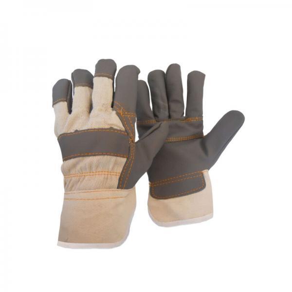 8602-001 Γάντια δερματοπάνινα με βαμβακερή επένδυση AS