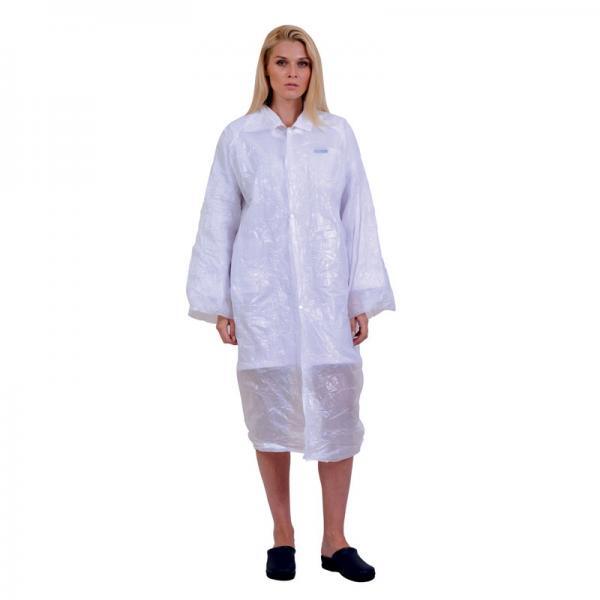 5510-030 Ρόμπα επισκεπτών μιας χρήσης λευκή PE