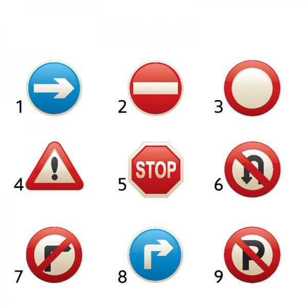 9505-041 Πινακίδες σήμανσης οδοποιίας διάφορες